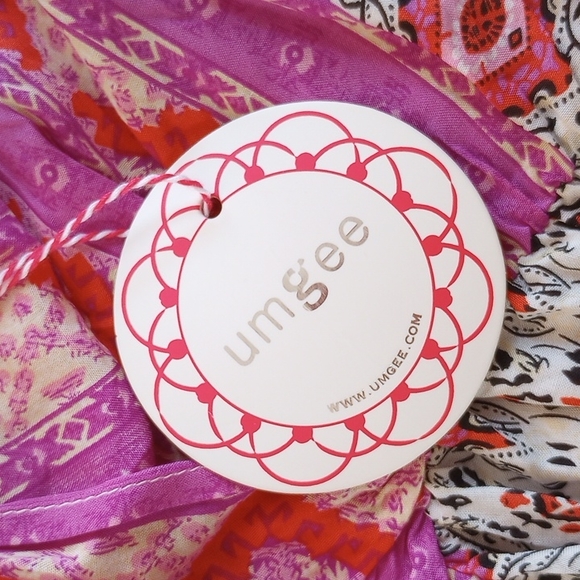 Umgee Double V  Riley Boho Blouse Size:S Color:Purple/Orange NWT - Picture 10 of 12
